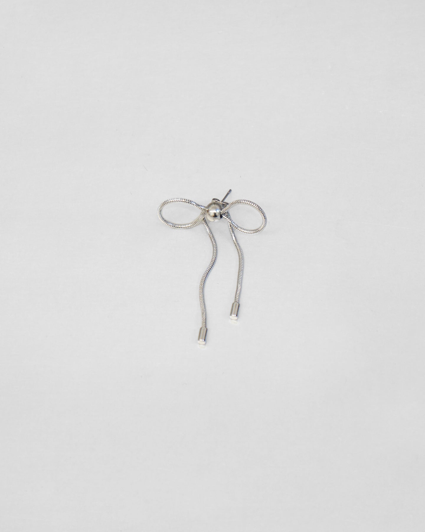 Pair of Silver Bow Earrings